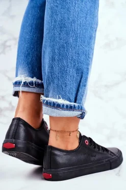 Damskie Cross Jeans Damskie Trampki Czarne DD2R4029C