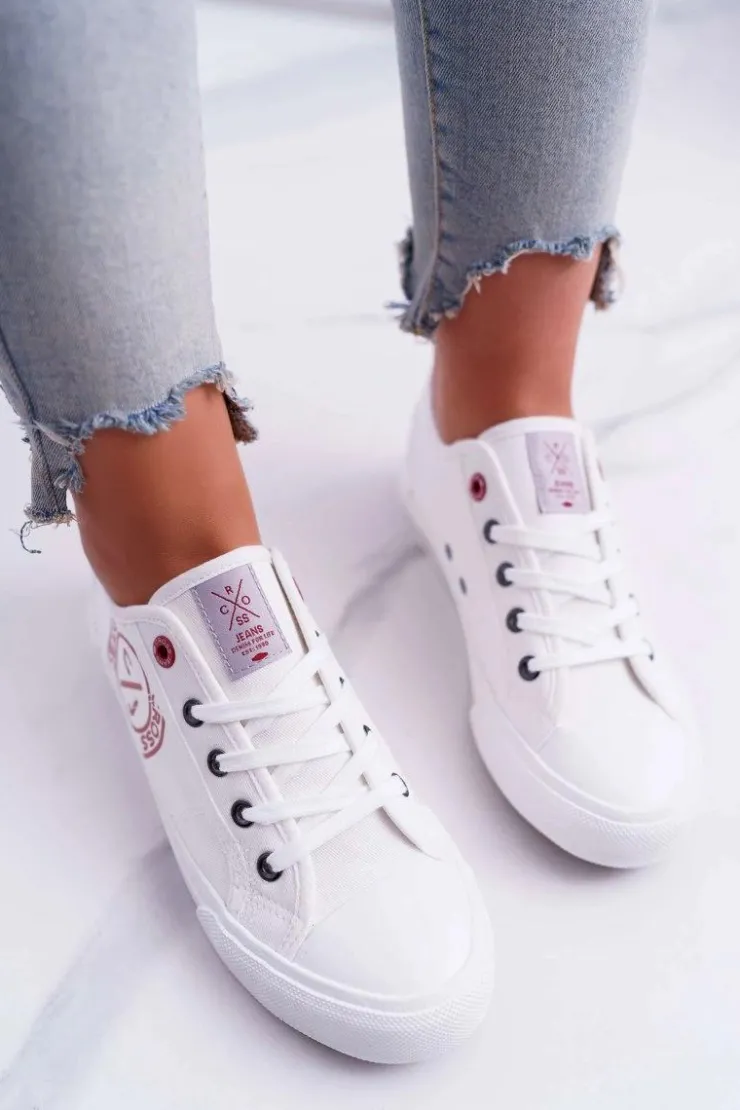 Cross Jeans Damskie Trampki Białe DD2R4068