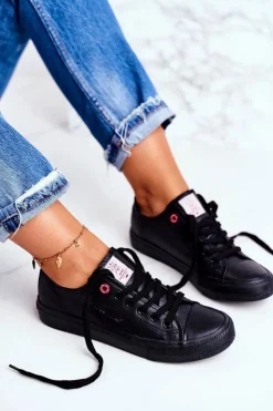 Cross Jeans Trampki Damskie Cross Jeans|Trampki Damskie Niskie*Damskie Trampki Czarne DD2R4029