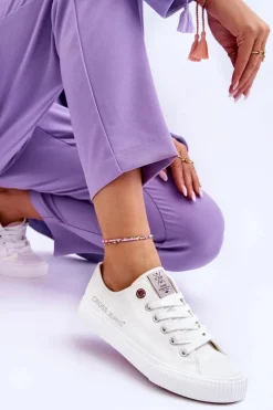 Clearance Cross Jeans Damskie Trampki LL2R4067 Białe