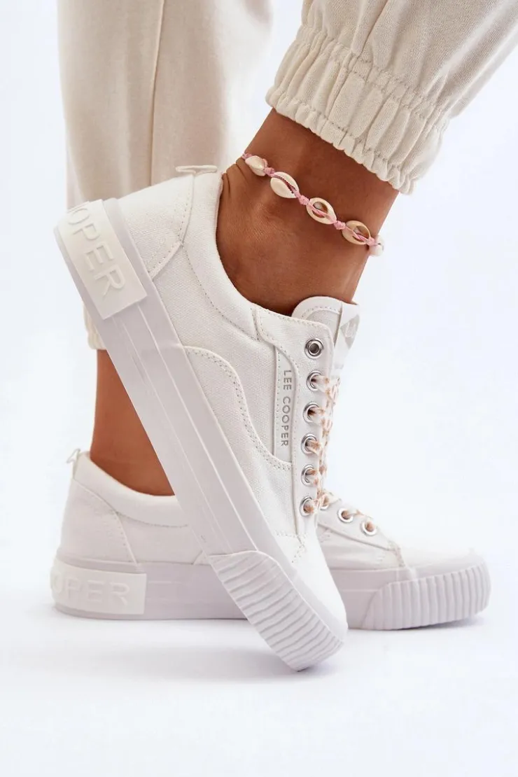 New Lee Cooper Damskie Trampki LCW-24-31-2170 Białe Biały