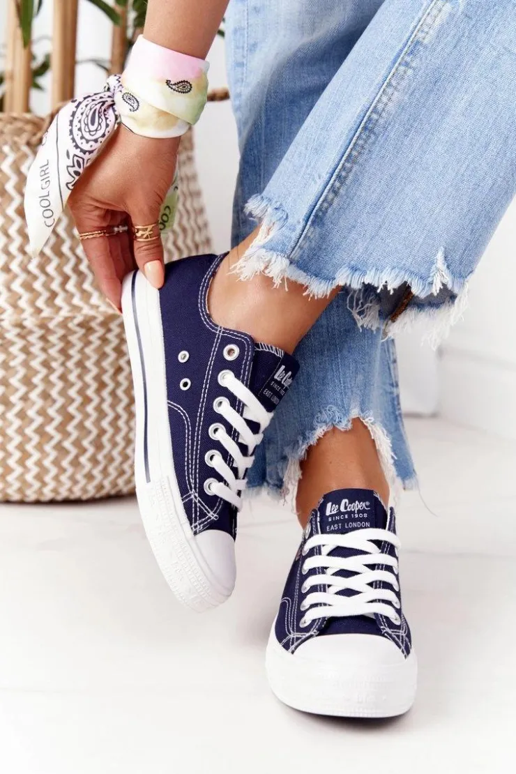 Clearance Lee Cooper Damskie Trampki LCW-21-31-0095L Granatowe