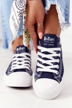 Clearance Lee Cooper Damskie Trampki LCW-21-31-0095L Granatowe