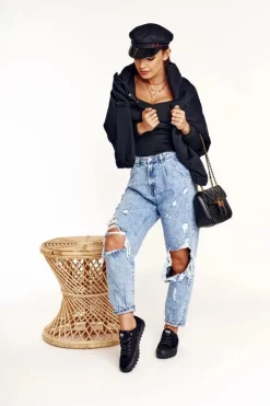 Online Big Star Shoes Damskie Trampki Na Dużej Podeszwie BIG STAR FF274248 Czarne