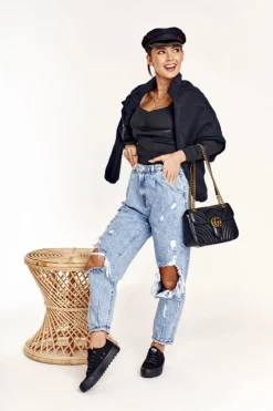 Online Big Star Shoes Damskie Trampki Na Dużej Podeszwie BIG STAR FF274248 Czarne