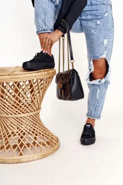 Online Big Star Shoes Damskie Trampki Na Dużej Podeszwie BIG STAR FF274248 Czarne