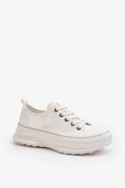 Discount Big Star Shoes Damskie Trampki Na Masywnej Podeszwie Big Star NN274126 Białe Biały