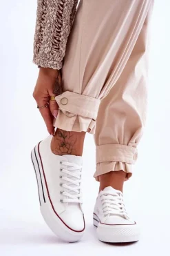 Boto Trampki Damskie Niskie*Damskie Trampki Na Masywnej Platformie Białe Ember