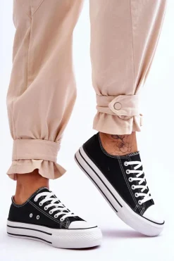 Online Boto Damskie Trampki Na Masywnej Platformie Czarne Ember