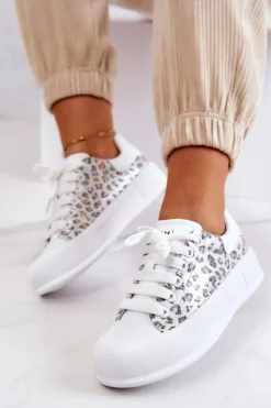 GOE Trampki Damskie Niskie|Sneakersy Damskie*Damskie Trampki Na Platformie JJ2N4075 Białe