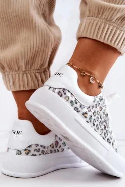 GOE Trampki Damskie Niskie|Sneakersy Damskie*Damskie Trampki Na Platformie JJ2N4075 Białe