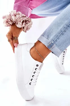 Damskie Big Star Shoes Damskie Trampki Na Platformie BIG STAR II274348 Białe