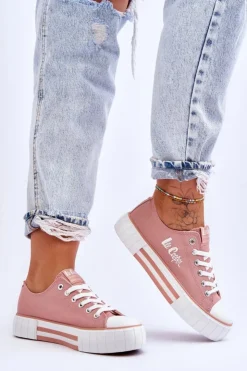 Lee Cooper Damskie Trampki Na Platformie LCW-23-31-1804L Różowe