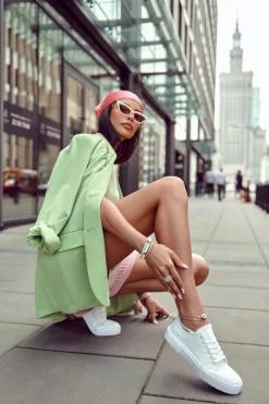 Damskie Boto Damskie Trampki Na Platformie Białe Comes