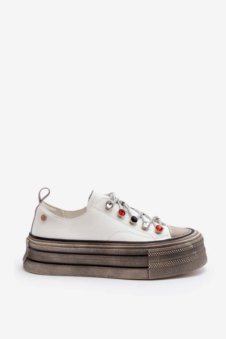 Clearance GOE Damskie Trampki Na Platformie NN2N4054 Białe