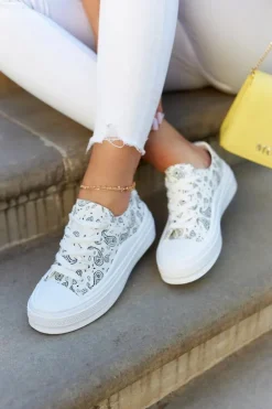 Sale Boto Damskie Trampki Na Platformie Białe Humphrey