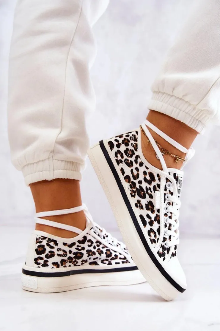 Damskie Big Star Shoes Damskie Trampki Pantera BIG STAR JJ274615 Białe