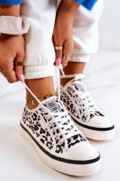 Damskie Big Star Shoes Damskie Trampki Pantera BIG STAR JJ274615 Białe