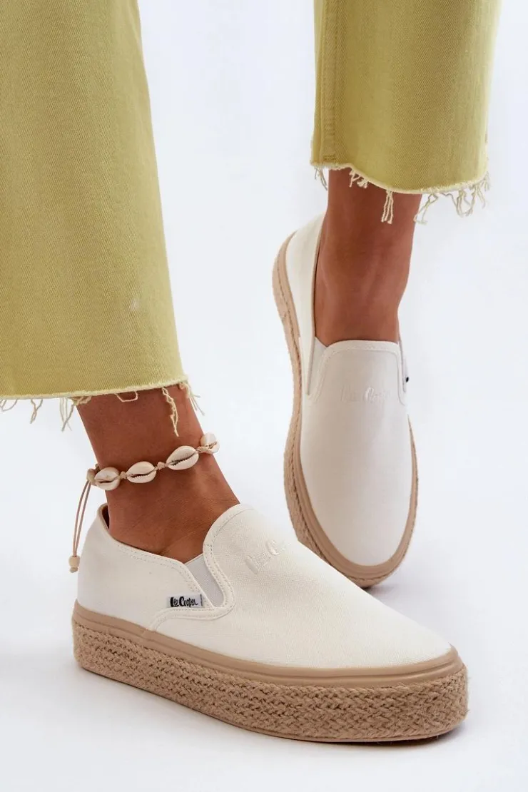 Lee Cooper Trampki Damskie Slip-On*Damskie Trampki Slip-On Z Plecionką LCW-24-44-2430