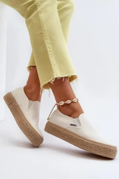 Lee Cooper Trampki Damskie Slip-On*Damskie Trampki Slip-On Z Plecionką LCW-24-44-2430