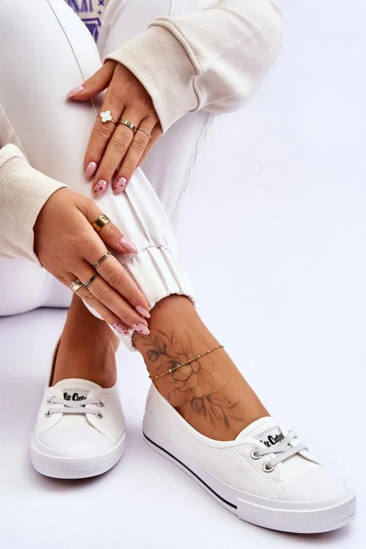 Lee Cooper Trampki Damskie Niskie*Damskie Trampki Tenisówki LCW-23-31-1791L Białe