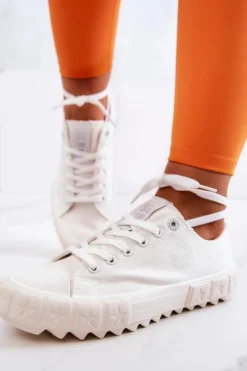 Hot Big Star Shoes Damskie Trampki Tenisówki BIG STAR JJ274509 Białe