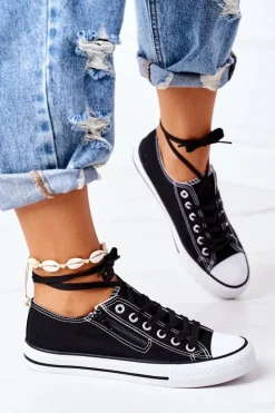 Damskie Boto Damskie Trampki Z Suwakiem Czarne Malani