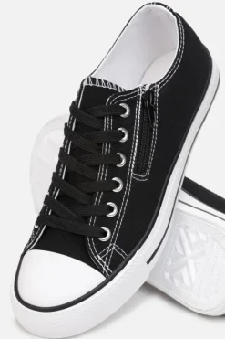 Damskie Boto Damskie Trampki Z Suwakiem Czarne Malani