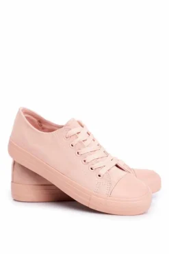 Clearance Boto Damskie Trampki Zamszowe Różowe El Paso