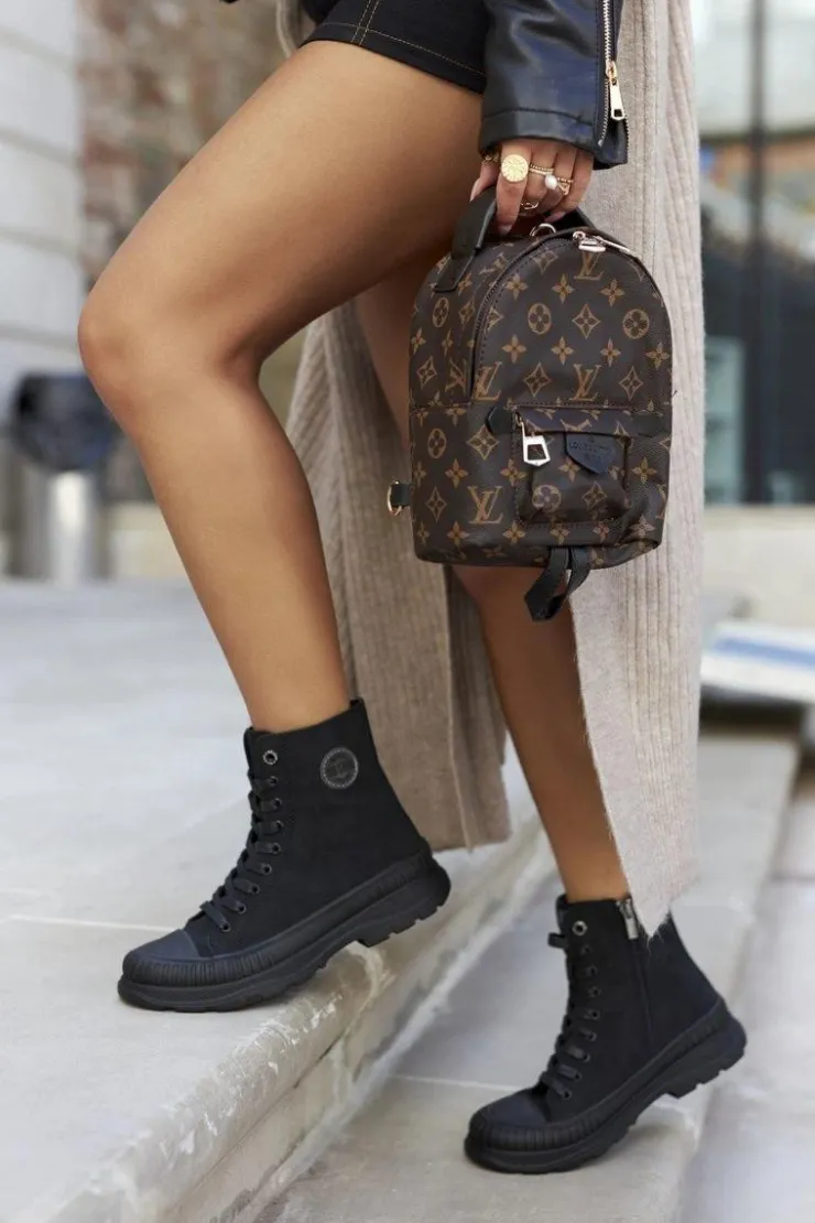 Outlet Big Star Shoes Damskie Trapery Big Star II274351 Czarne