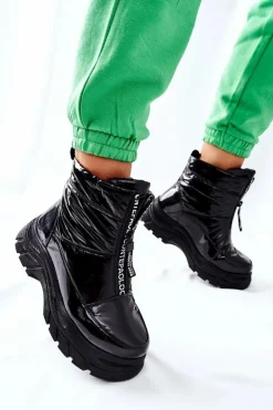 Buty damskie Vinceza Damskie Trapery|Botki Zimowe Damskie*Damskie Trapery Botki Czarne Echowen