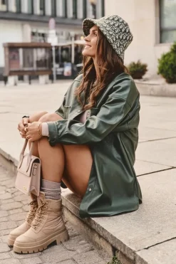 Damskie Big Star Shoes Damskie Trapery Botki Ocieplane Na Platformie I Płaskim Obcasie Big Star MM274340 Beżowe