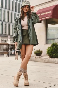 Damskie Big Star Shoes Damskie Trapery Botki Ocieplane Na Platformie I Płaskim Obcasie Big Star MM274340 Beżowe