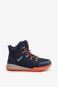 New Big Star Shoes Damskie Trapery Buty Sportowe Big Star KK274215 Memory Foam System Granatowe Niebieski