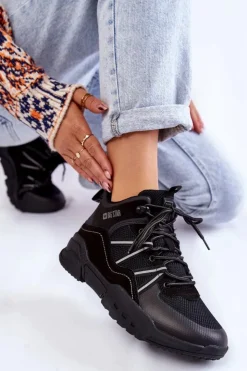 Big Star Shoes Trekkingowe Damskie|Damskie Trapery*Damskie Trapery Memory Foam Big Star KK274218 Czarne