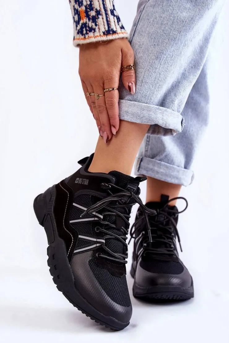 Big Star Shoes Trekkingowe Damskie|Damskie Trapery*Damskie Trapery Memory Foam Big Star KK274218 Czarne