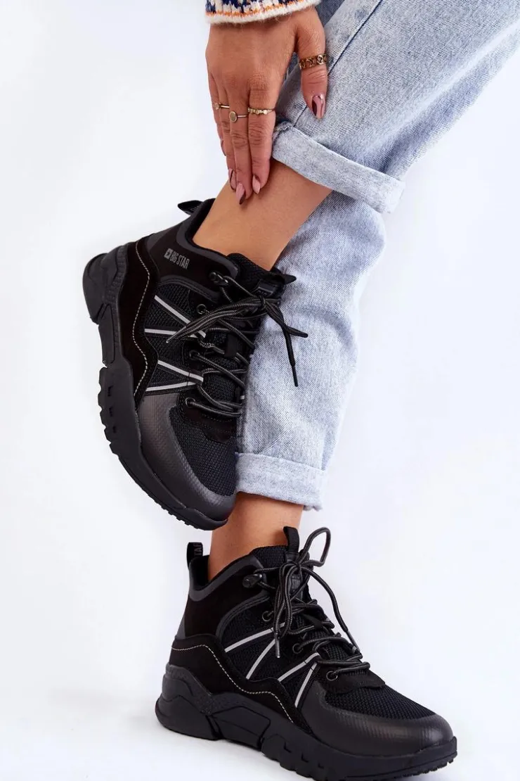 Big Star Shoes Trekkingowe Damskie|Damskie Trapery*Damskie Trapery Memory Foam Big Star KK274218 Czarne