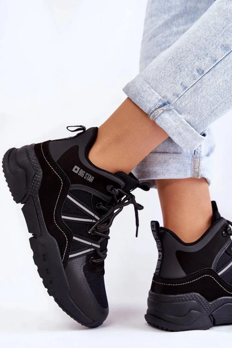 Big Star Shoes Trekkingowe Damskie|Damskie Trapery*Damskie Trapery Memory Foam Big Star KK274218 Czarne