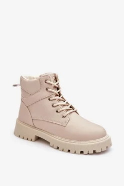 Damskie Evento Damskie Trapery Na Suwak Ocieplane Beżowe Gremiva