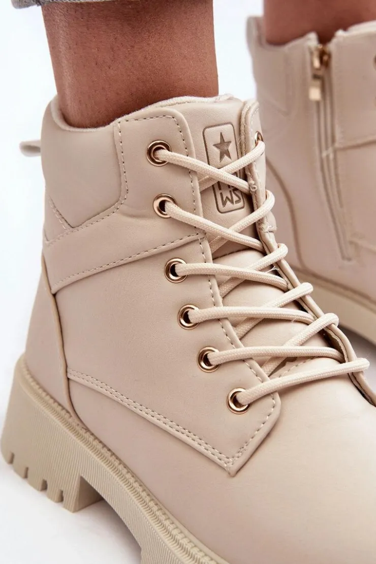 Damskie Evento Damskie Trapery Na Suwak Ocieplane Beżowe Gremiva