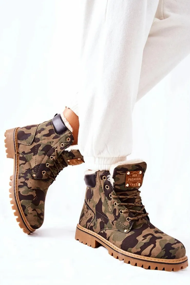 Damskie Boto Damskie Trapery Ocieplane Moro Crush