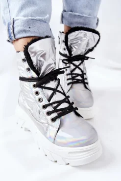 Damskie Buty damskie Vinceza Damskie Trapery Srebrne Ismobe