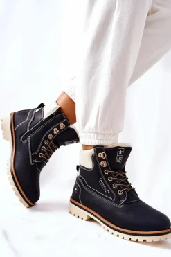 Evento Botki Ocieplane|Damskie Trapery*Damskie Trapery Timberki Z Ociepleniem Czarne Tiempo