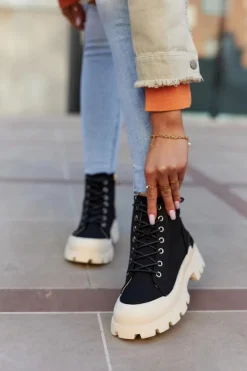 Damskie buty S.Barski Botki Wiosenne|Damskie Trapery*Damskie Wiosenne Botki Trapery Czarne Larina