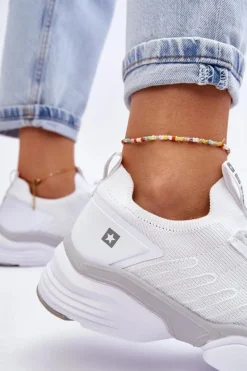 Big Star Shoes Damskie Wsuwane Buty Sportowe Memory Foam System Big Star LL274A142 Białe