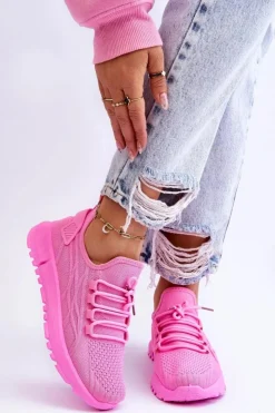 New Boto Damskie Wsuwane Buty Sportowe Sneakersy Różowe Rosett