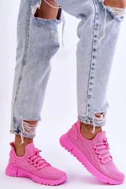 New Boto Damskie Wsuwane Buty Sportowe Sneakersy Różowe Rosett
