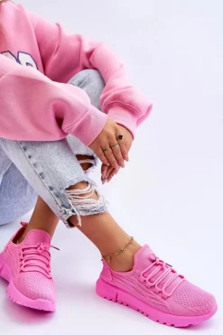 New Boto Damskie Wsuwane Buty Sportowe Sneakersy Różowe Rosett