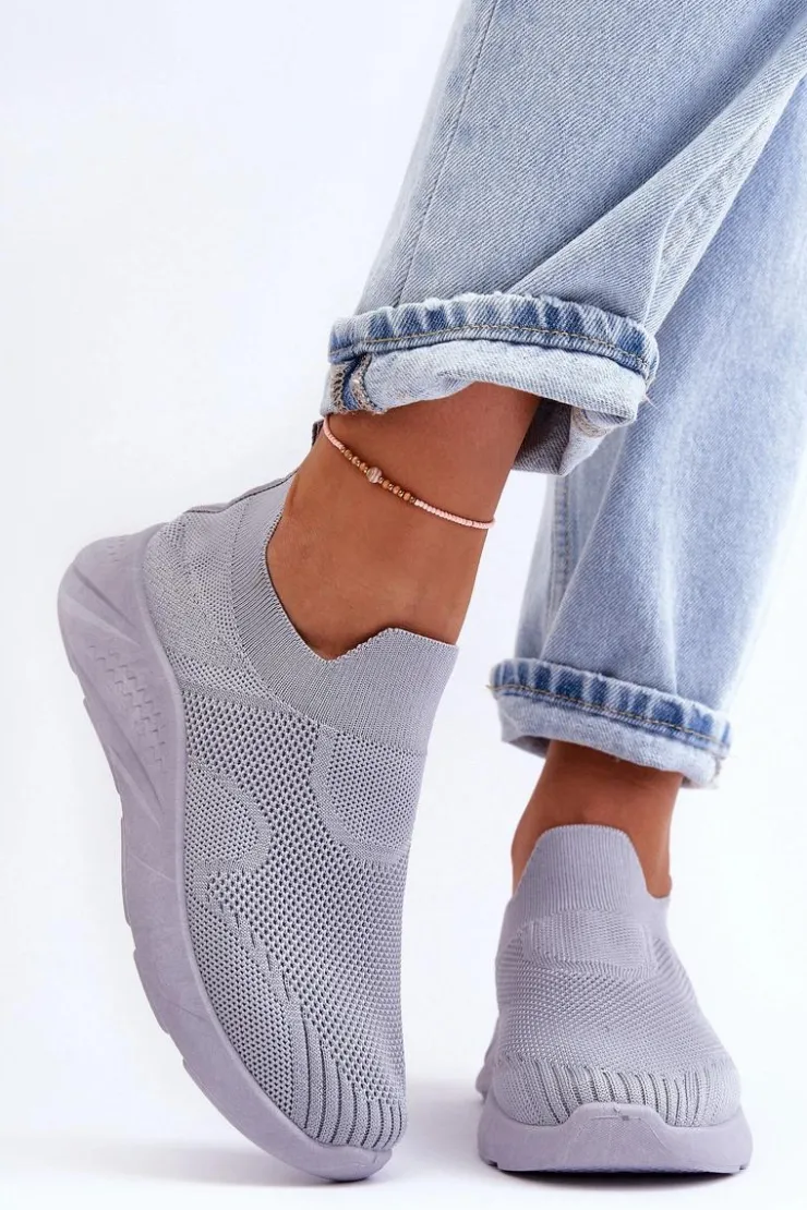 Damskie Boto Damskie Wsuwane Buty Sportowe Szare Claris