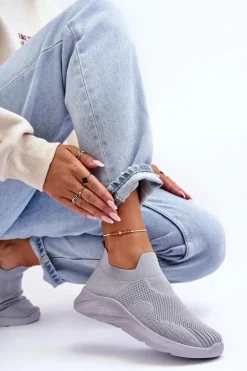 Damskie Boto Damskie Wsuwane Buty Sportowe Szare Claris